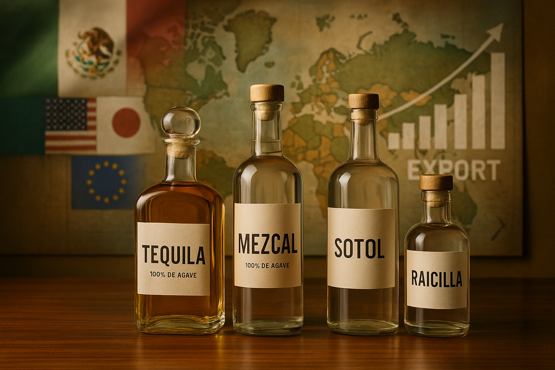 Potencial millonario: destilados mexicanos en el mercado internacional