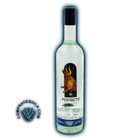 Tequila Pispireto: El auténtico sabor del tequila blanco 100% puro de agave de Tequila Jalisco - 40% Alc. Vol. ¡Disfrútalo en una botella de 1 lt elaborada por Tequilera Santa Teresa!