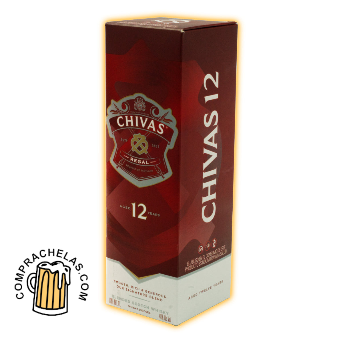 Chivas Regal 12: El Arte de la Seducción en Whisky Escocés en CompraChelas y CompraTequila