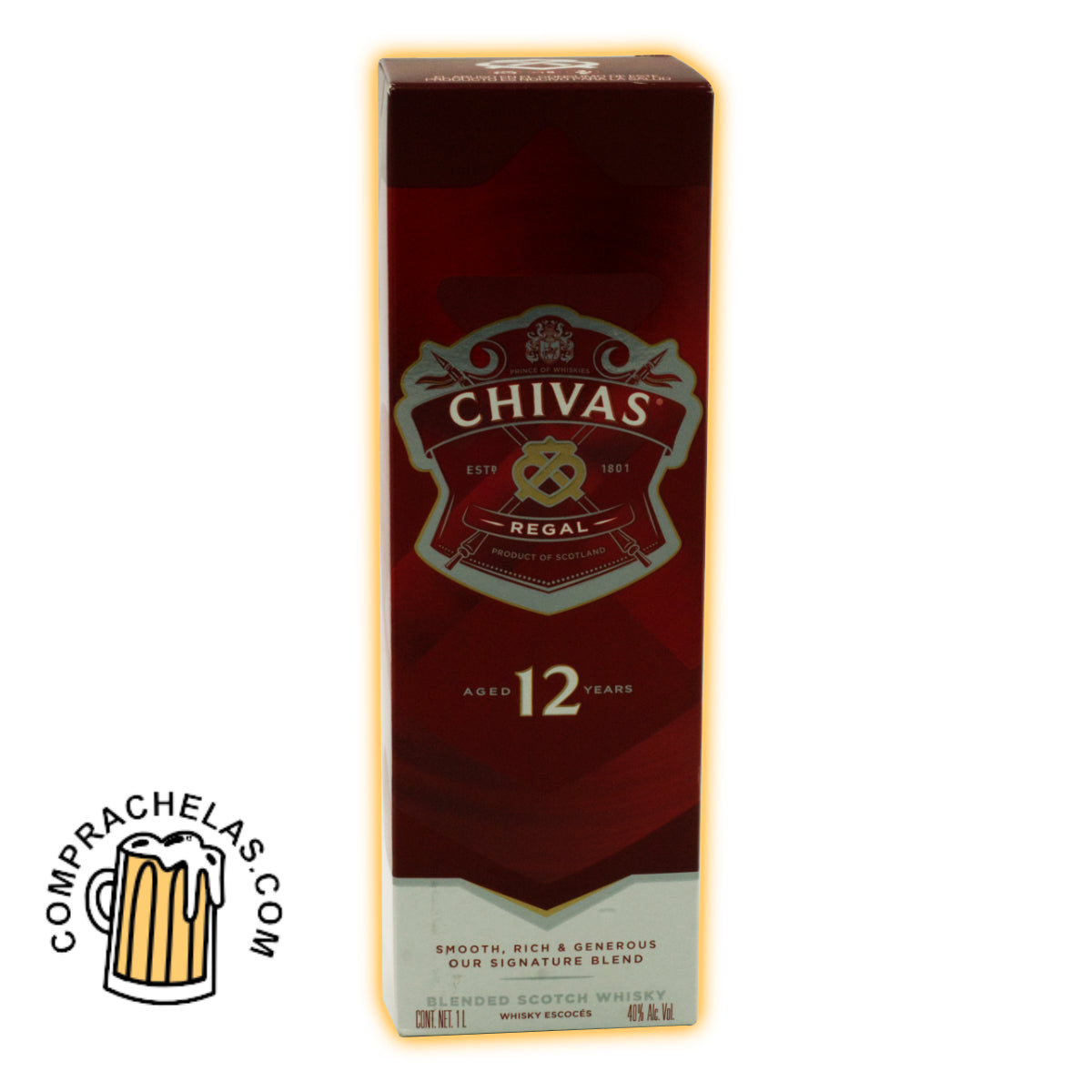 Chivas Regal 12: El Arte de la Seducción en Whisky Escocés en CompraChelas y CompraTequila