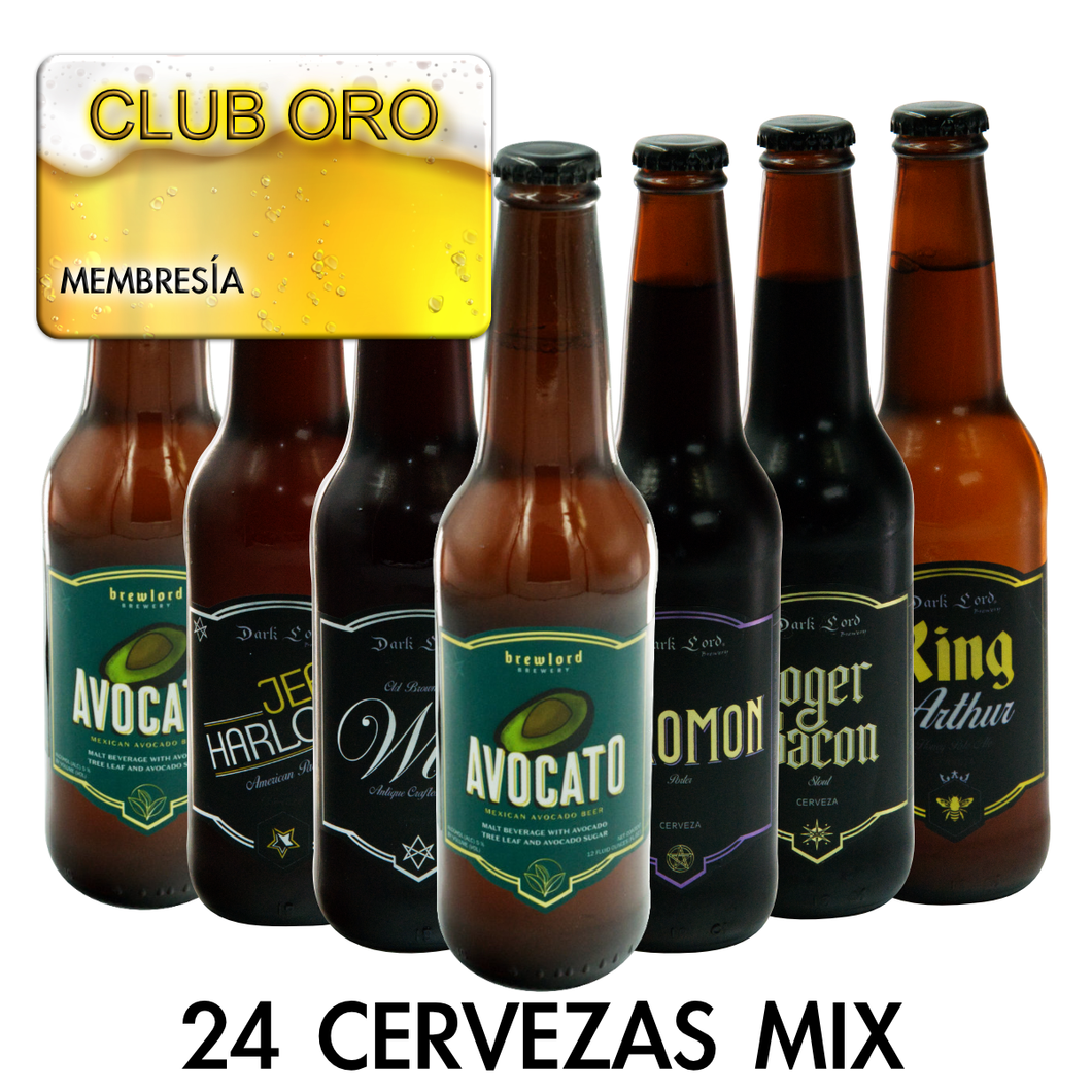Paquete Inicial del Club Oro: 12 o 24 Bebidas Exclusivas de Dark Lord Brewery con Membresía de 1 Año